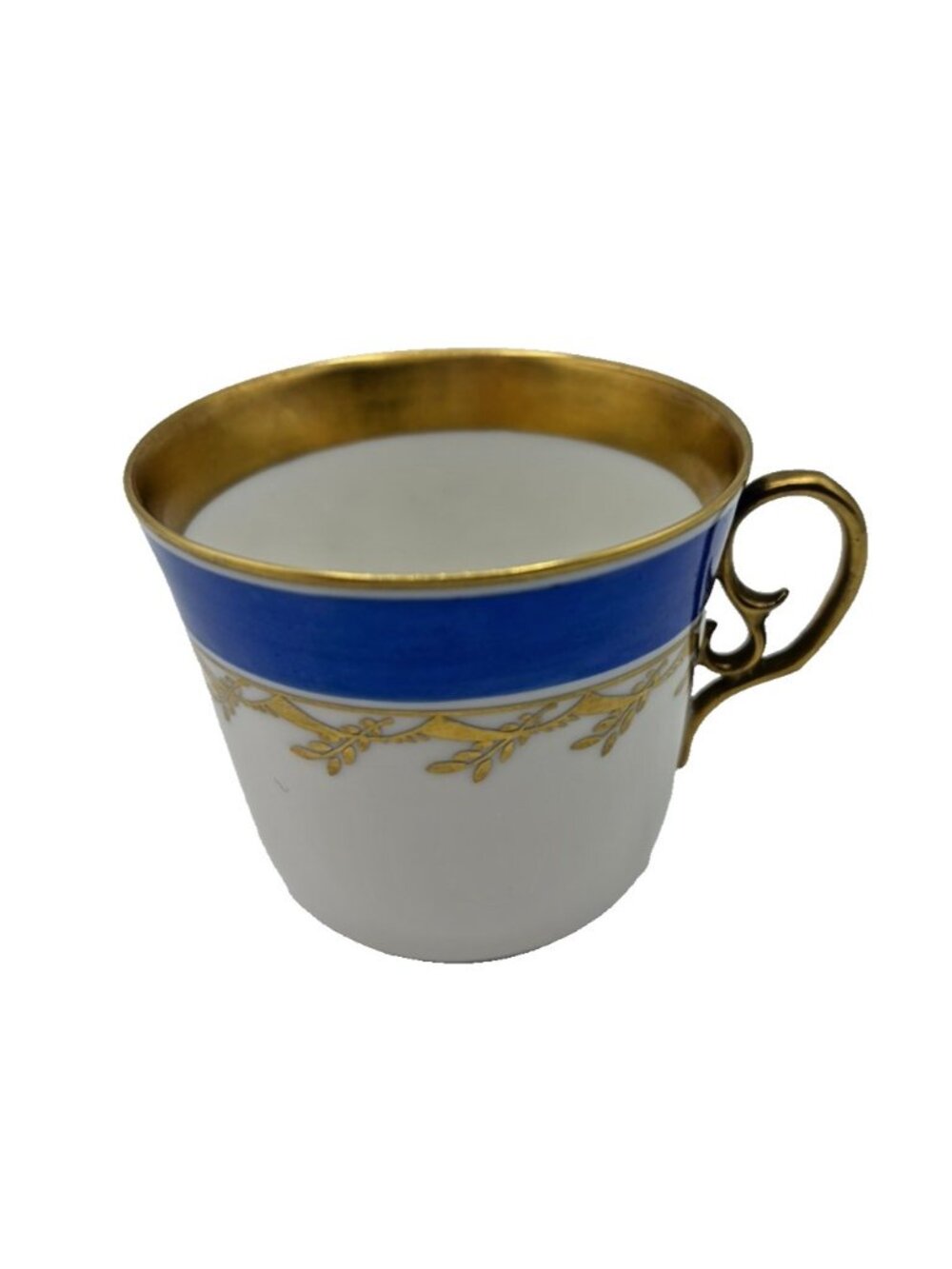 Royal Copenhagen Gilded Blue Band Gold Garland Espresso Cup Denmark 1048/9075